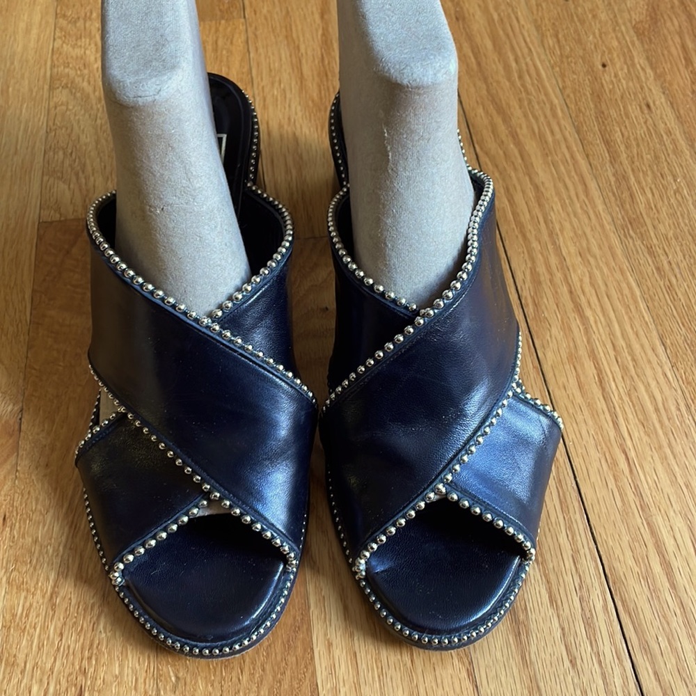 MA&LO Black Leather Sandals